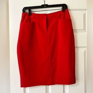 Calvin Klein red pencil skirt, size 4